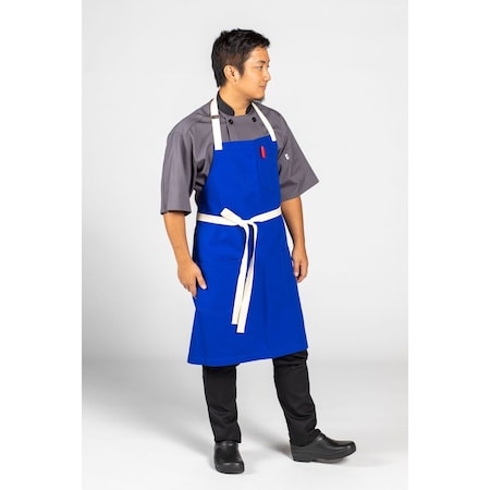 Uncommon Threads Vibe Bib Deep Royal Canvas Natural Web 3115-C7W4